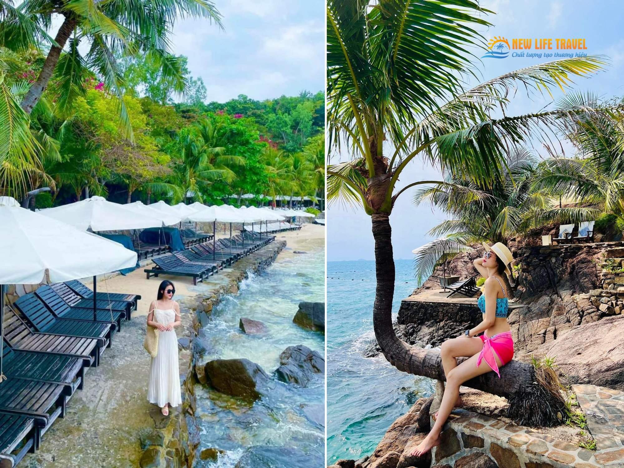 Du khách chụp hình sống ảo tại Mini Beach - Tour 3 đảo Mini Beach Nha Trang