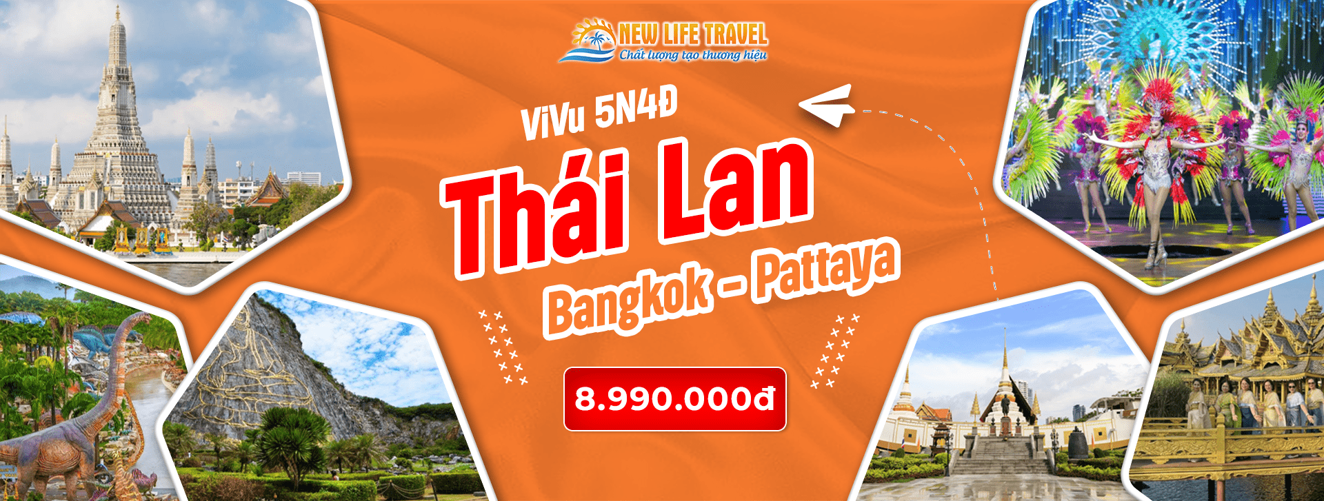 Tour du lịch Thái Lan tháng 9 - 5 ngày 4 đêm Bangkok, Pattaya