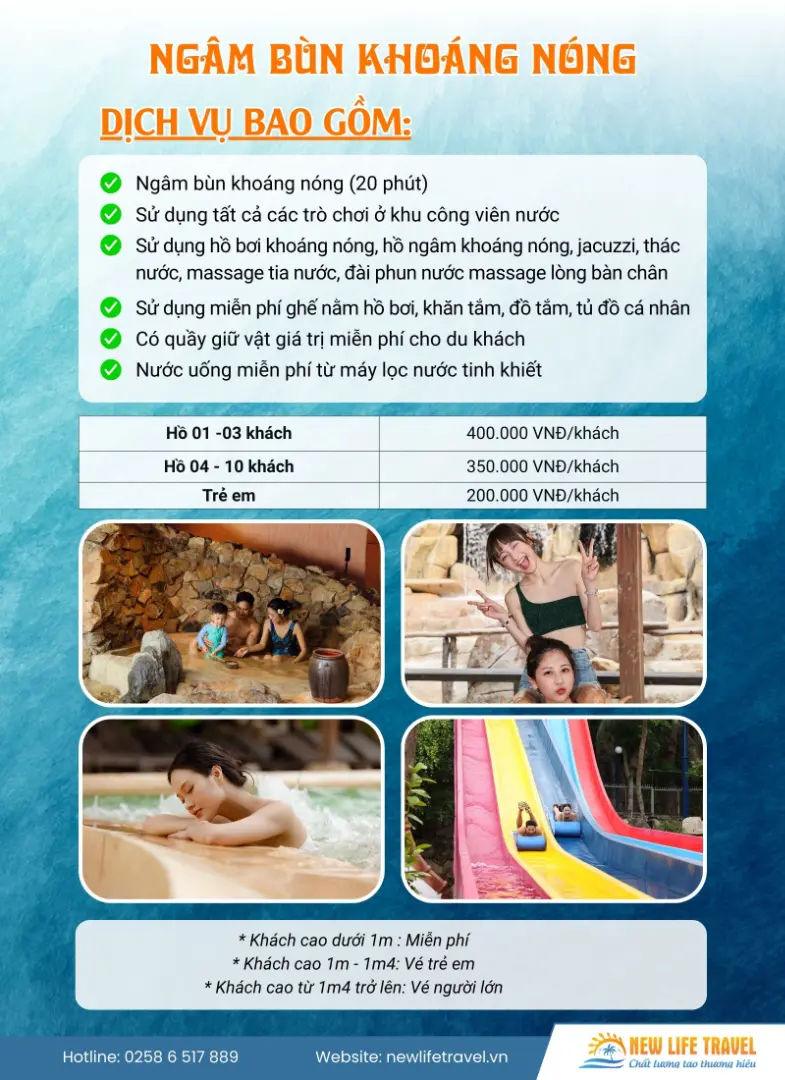 Giá vé ngâm bùn khoáng nóng I Resort Nha Trang Giá vé ngâm bùn khoáng nóng I Resort Nha Trang