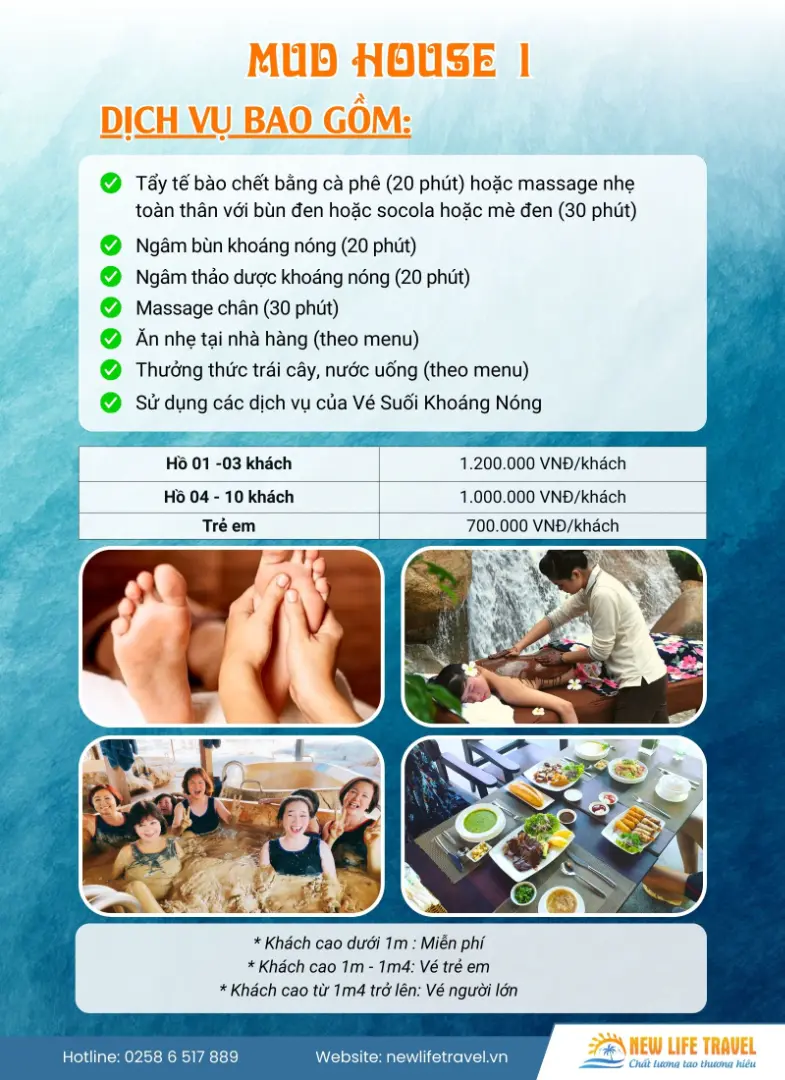 Giá vé Mudhouse 1 I-Resort Nha Trang Giá vé Mudhouse 1 I-Resort Nha Trang