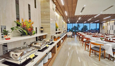 Khu vực phục vụ buffet sáng khách sạn Melissa Nha Trang