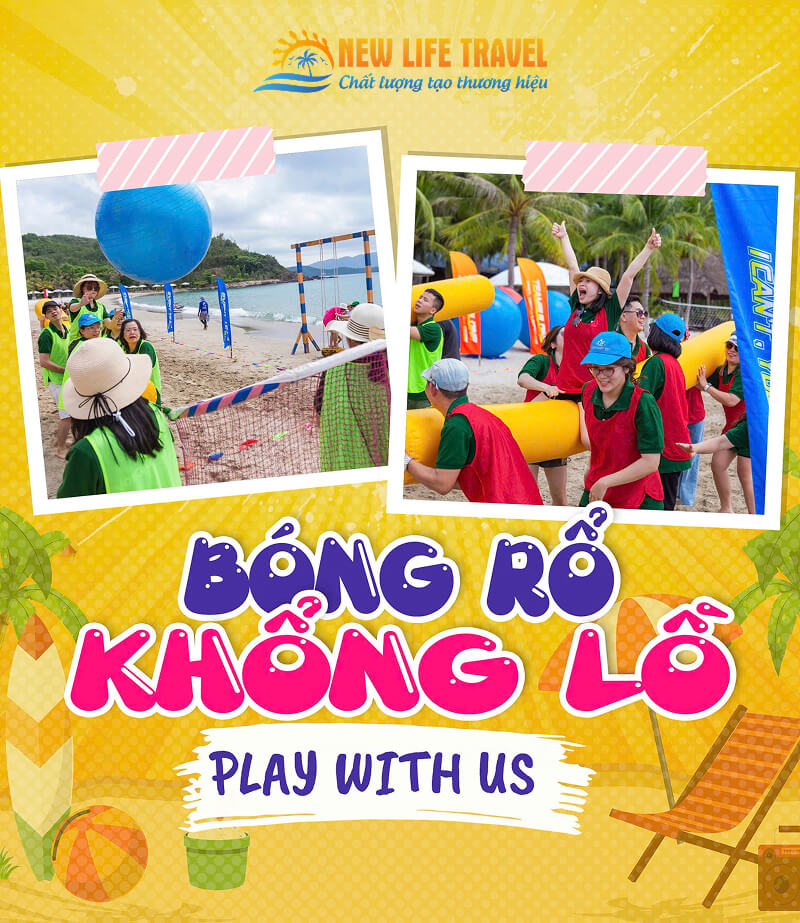 Trò chơi team building: bóng rổ khổng lồ