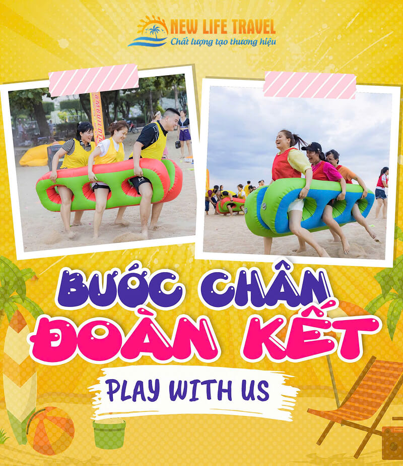 Trò chơi Team Building Bãi Biển: Bước chân đoàn kết