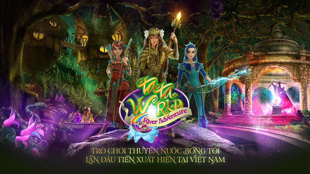 Tata World River Adventure - Trò chơi thuyền nước bóng tối tại VinWonders
