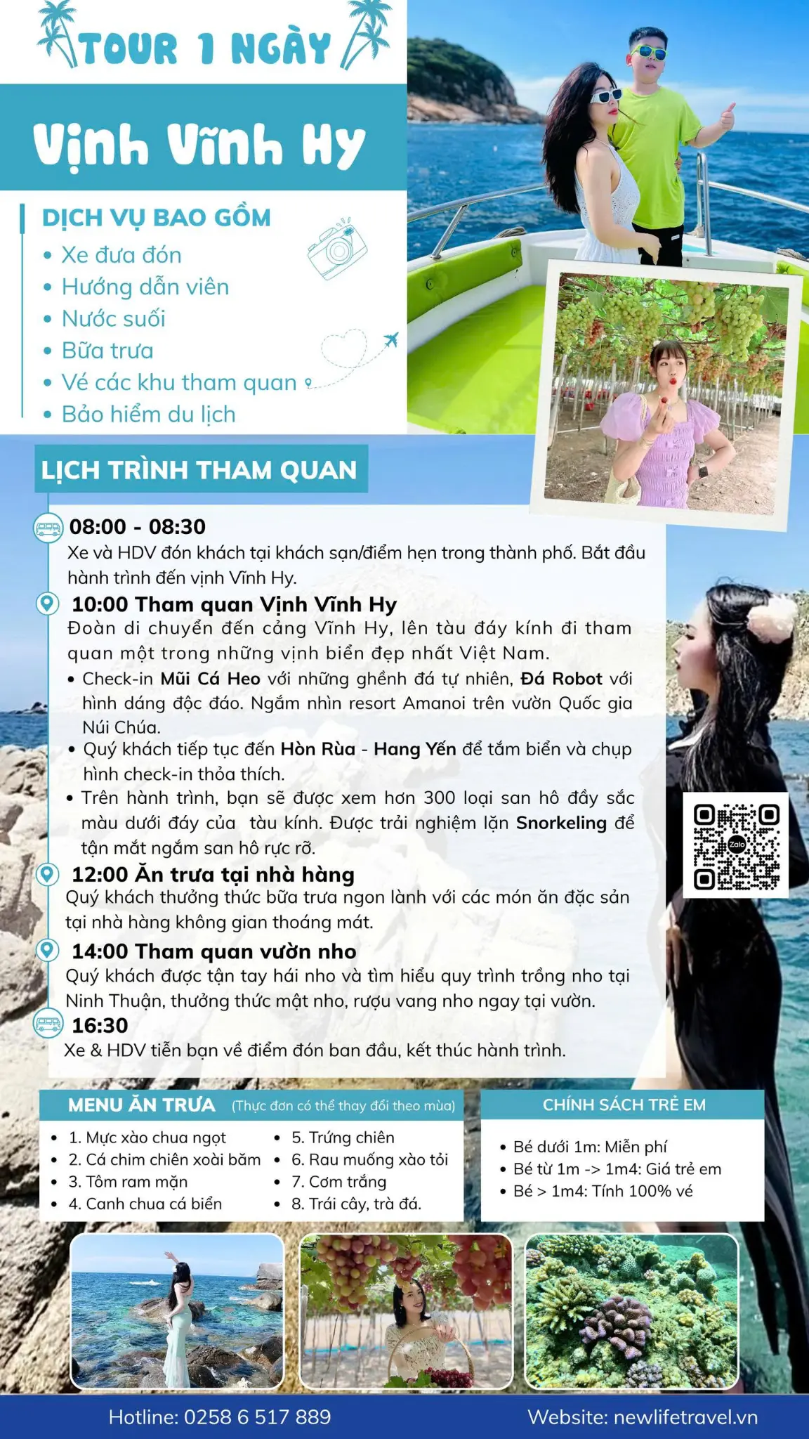 Poster tour Vịnh Vĩnh Hy - Vườn Nho Ninh Thuận 1 ngày