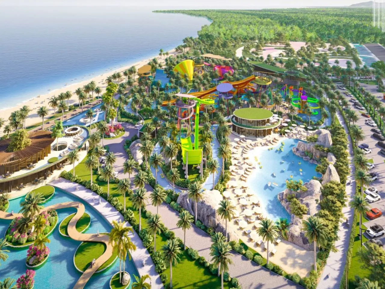 Khu vui chơi đầy trải nghiệm tại công viên biển Bình Sơn phù hợp mọi lứa tuổi