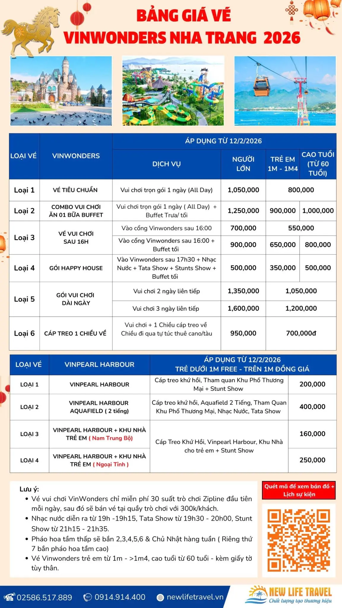 Bảng giá Vé VinWonders Nha Trang Tết 2026 Bảng giá Vé VinWonders Nha Trang Tết 2026