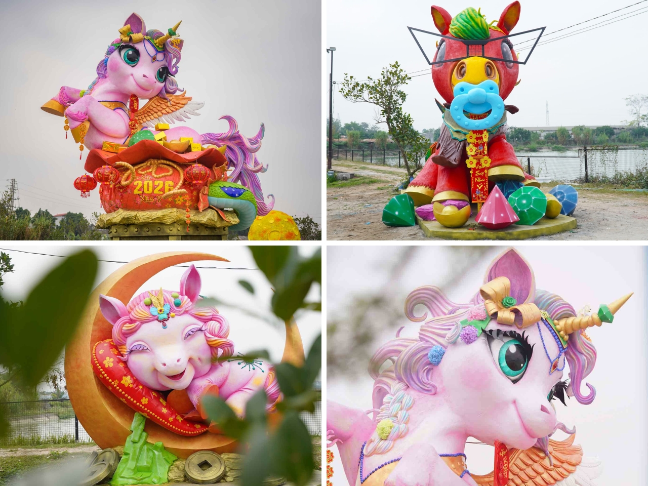 Bắc Ninh nổi bật với ba linh vật ngựa có tên: Vui Vẻ – Hạnh Phúc – Thương