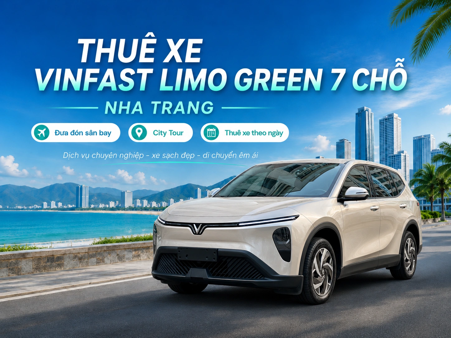Dịch vụ thuê xe điện Limo Green Nha Trang New Life Travel