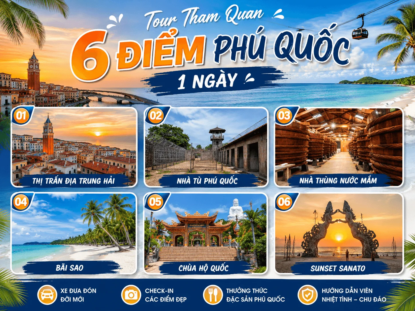 6 điểm tham quan trong tour Nam Đảo Phú Quốc 6 điểm tham quan trong tour Nam Đảo Phú Quốc