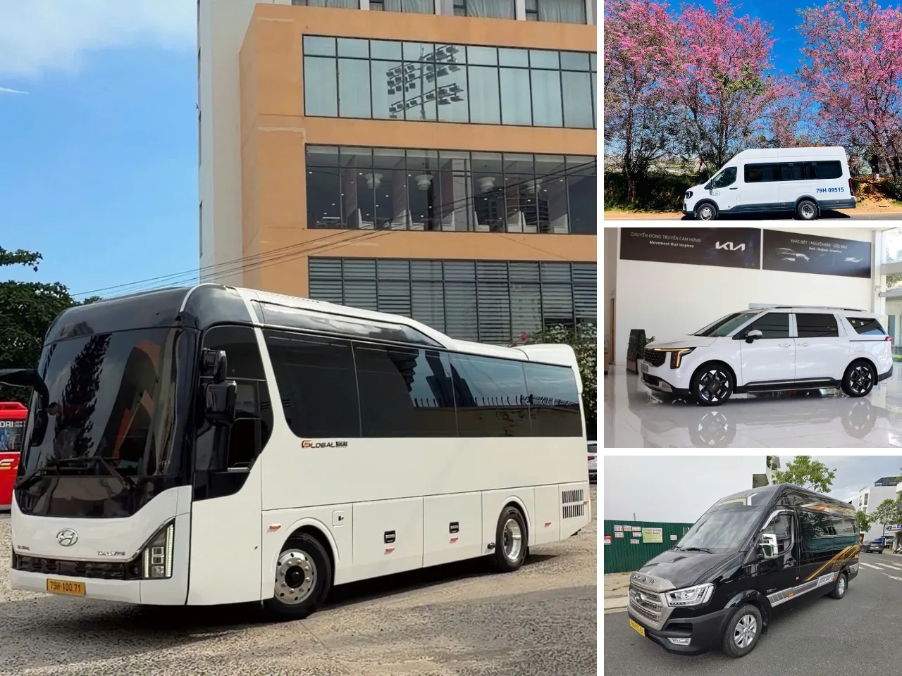 New Life Travel car rental fleet in Nha Trang.